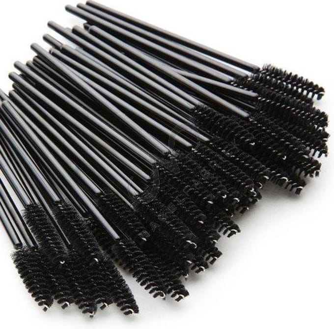 20 Wegwerp Make-Up, Mascara En Wimper Borsteltjes Met Zwarte Top