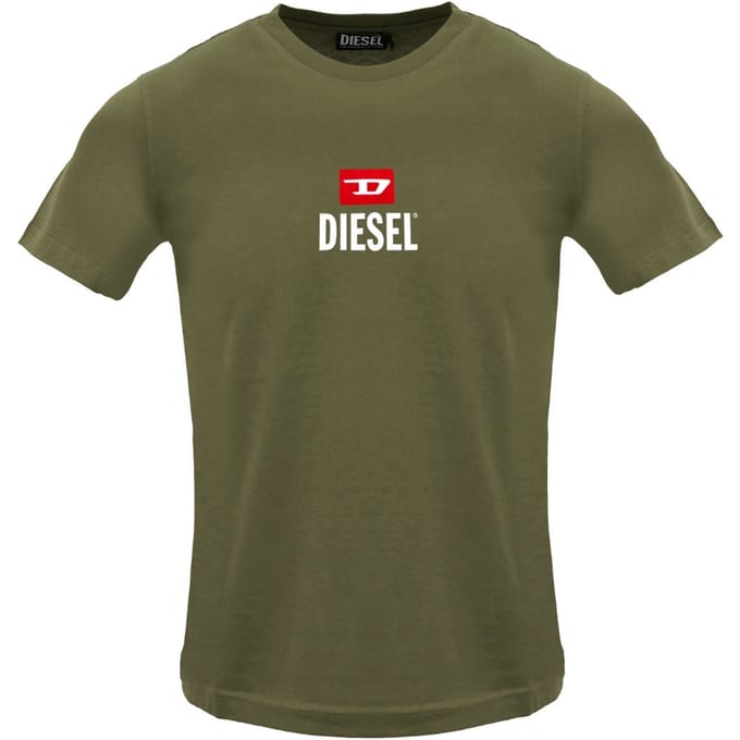 Diesel Just Small Nieuw D Logo Groen Diepte T-shirt