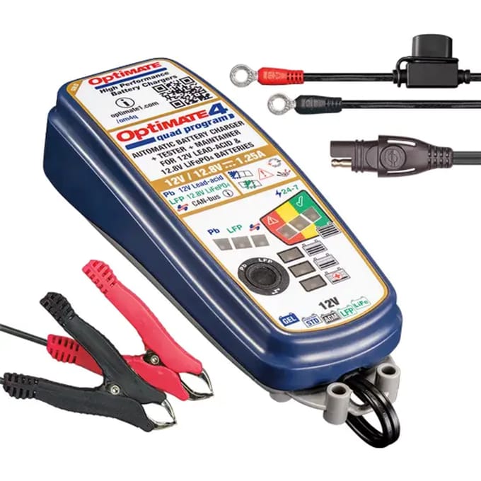 Motorfietsaccu oplader Optimate 4 Quad