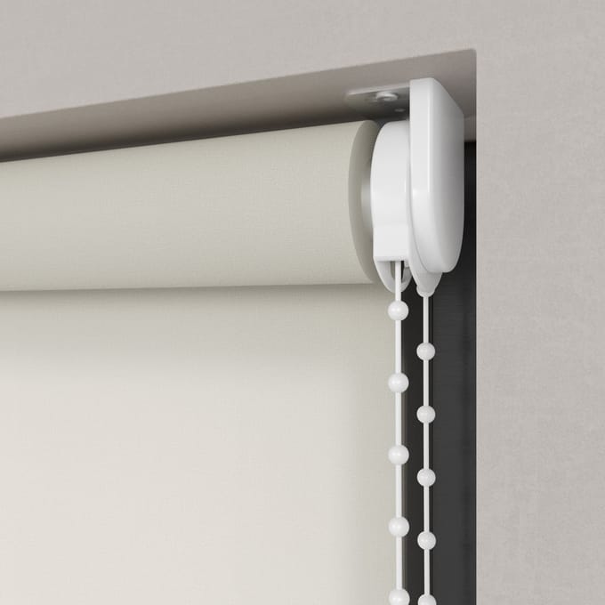 Dutchblinds Rolgordijn - lichtdoorlatend - Parel Wit - 80x190cm - Raamdecoratie op maat