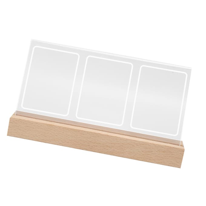 Fotolijst Instant Fotolijst 3 Openingen Helder Acryl Nachtlampje Bureau Fotolijst voor 3in white