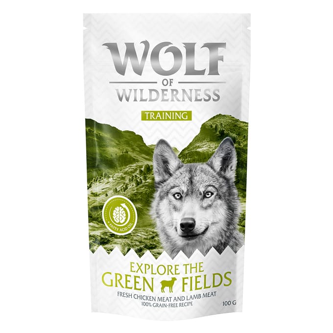 Wolf of Wilderness Training “Explore the Green Fields" Kip & Lam - 3 x 100 g