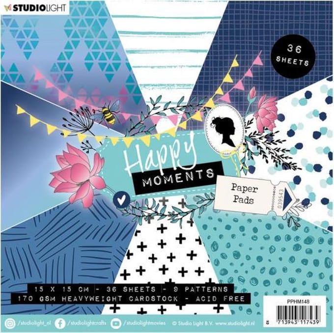 Studio Light • Paper pad 15x15cm Happy moments nr.148