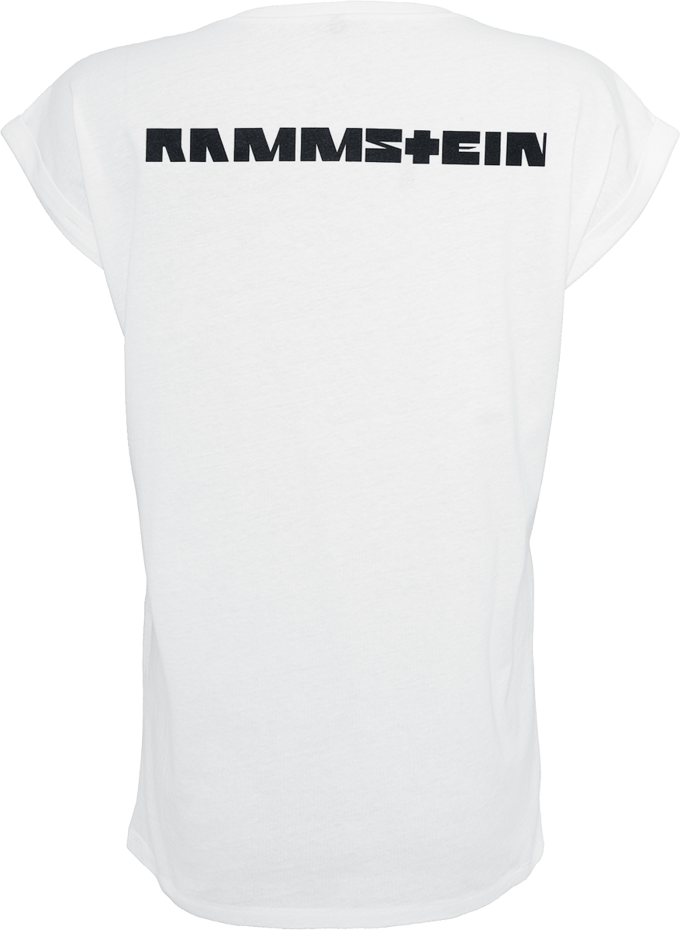 Rammstein T-shirt - Logo - M - voor Vrouwen - wit