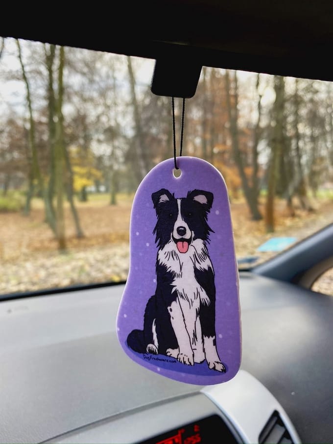 Dogs - Car Airfreshner - Border Collie - Sandel Wood