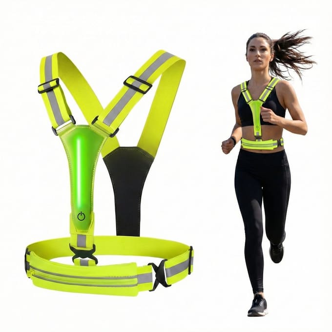 Consumerce® Hardloopvest met Verlichting - One Size - Geel