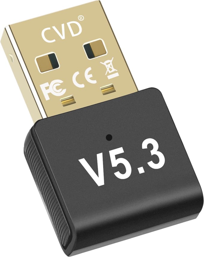 CVD® High Quality V2 Bluetooth 5.3 adapter - USB-adapter - Plug and Play - Windows 11/10/8.1