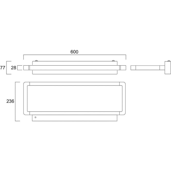 Sylvania LED wandlamp Areum, 60 x 24 cm, wit, 840