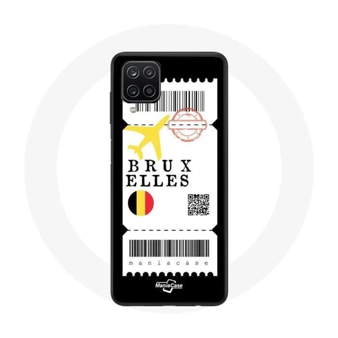 Hoesje Samsung Galaxy A12 Vliegticket Brussel