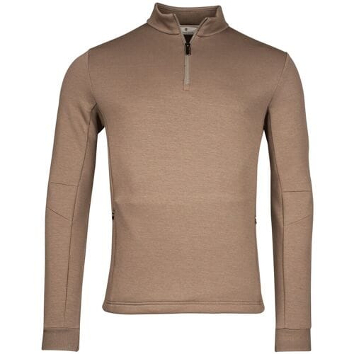 Thomas Maine Trui Sweat Half Zip Doubleface Interlock Groen / male