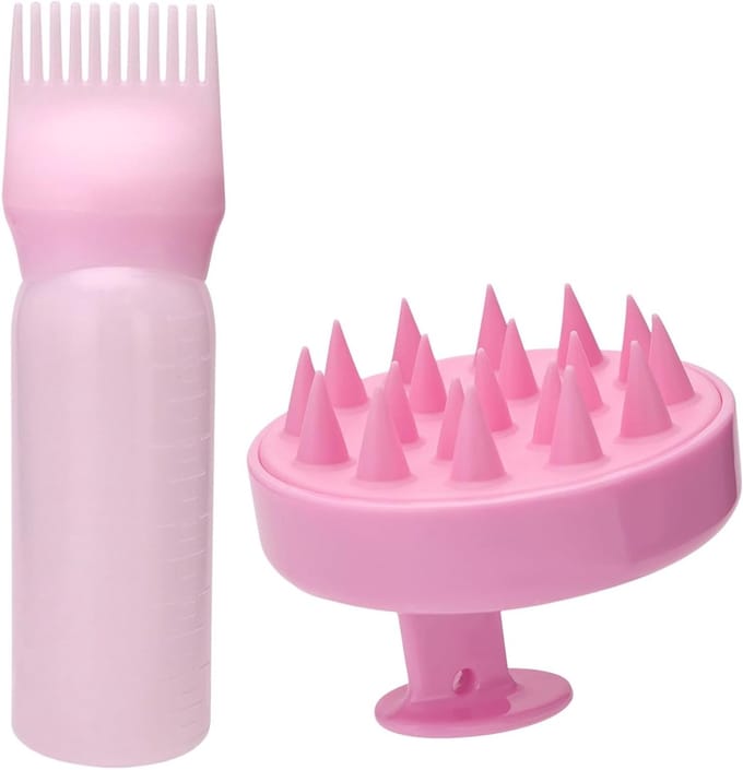 Solidchoice - Set van 2 Haarolie Applicators met Kam en Borstel