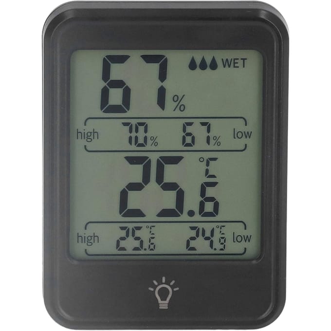 Digitale Thermometer Hygrometer Professionele Elektronische Vochtigheids- Temperatuurmeter met LCD-scherm gray