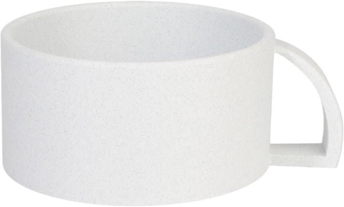 Scheerkom met Handvat - Schuim Bakje - Efficiënt Scheren - Antislip Basis - 7 cm Breed - Wit