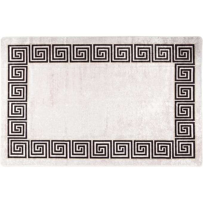 vidaXL - Vloerkleed - wasbaar - 80x150 - cm - lichtbeige