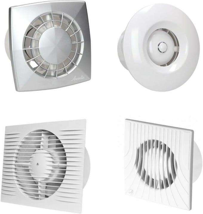 Badkamerventilator 100mm - Krachtige Afzuiging met Snoerschakelaar en Kogellagers