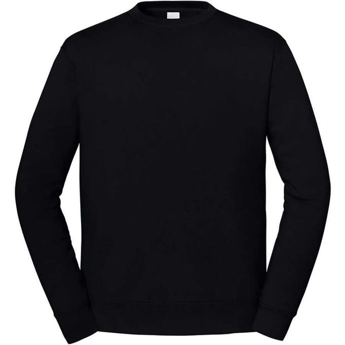 Fruit of the Loom Heren Iconic Premium Ingelegd Sweatshirt (Zwart)