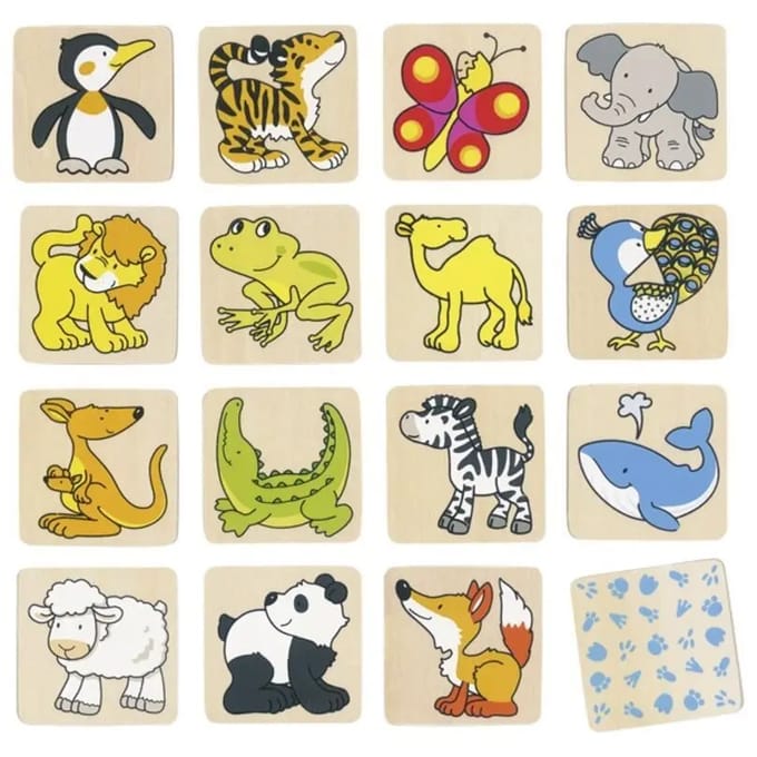GOKI Memory - Dieren - 32 Delen - Hout - 3 Jaar