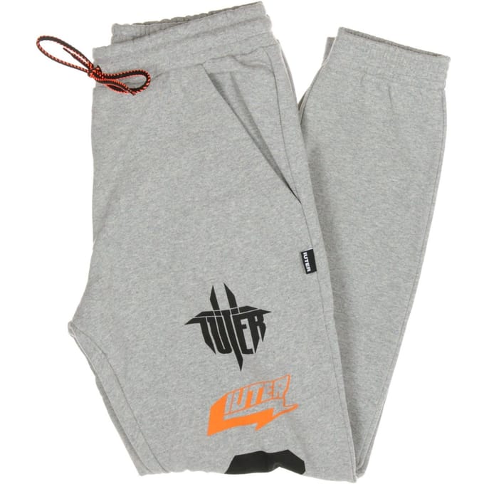 Fleece trainingsbroek voor heren, hoornbroek, lichtgrijs
