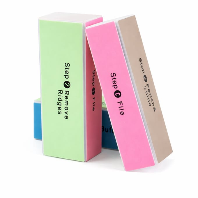 BukkitBow - Nagel Bufferblok Set - 4 Stappen Nagelvijl en Polijstblok - Manicure Tools - 2 Stuks