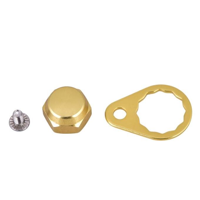 Vismolen Linker Rechter Handvat Vergrendelingsplaat Schroef Moer Dop DIY Accessoire Left Gold beige