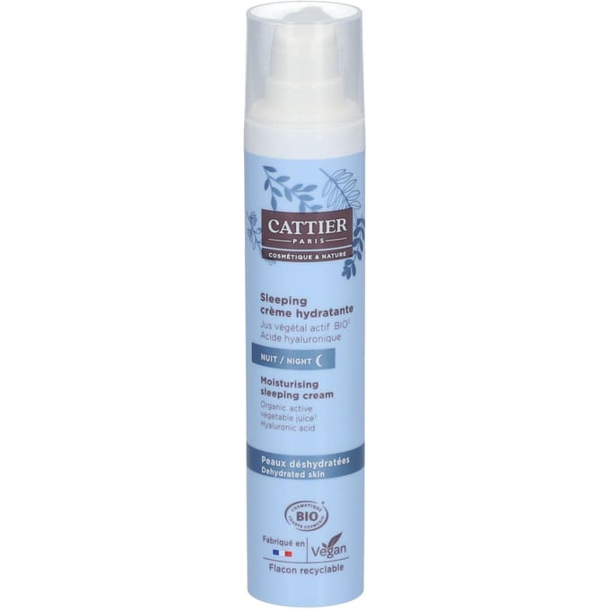 Cattier Sleeping Moisturising Night Cream Organic Voor de Vochtarme Huid 50 ml