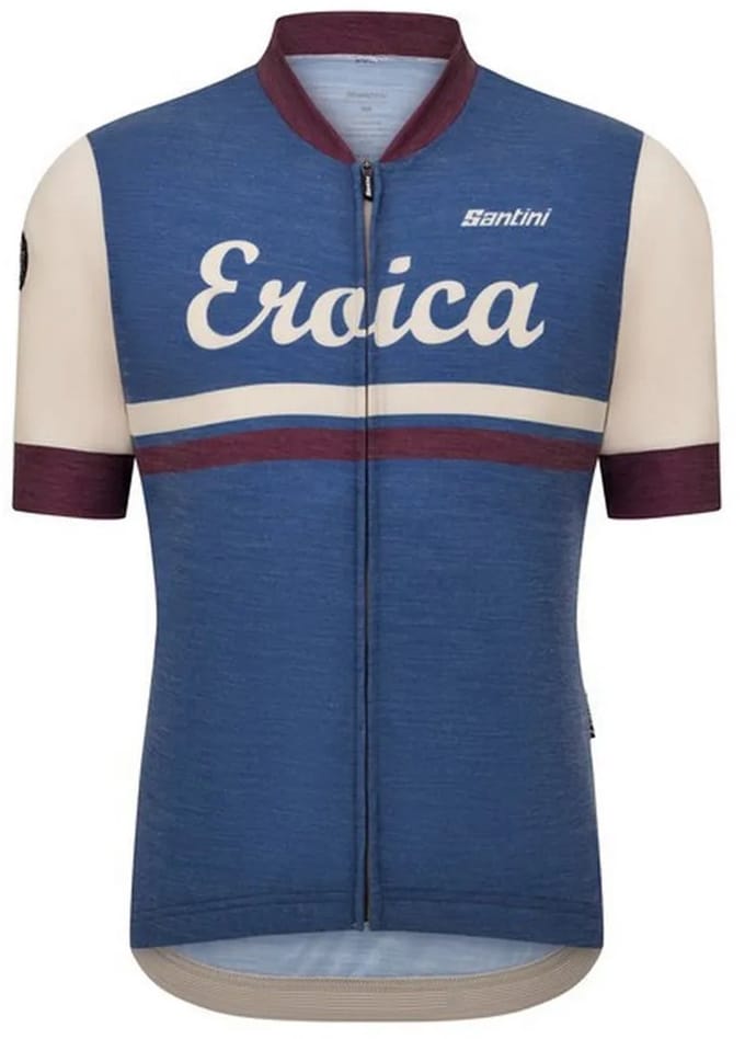 Santini Eroica Iris Korte Mouw Wielertrui Blauw L Man