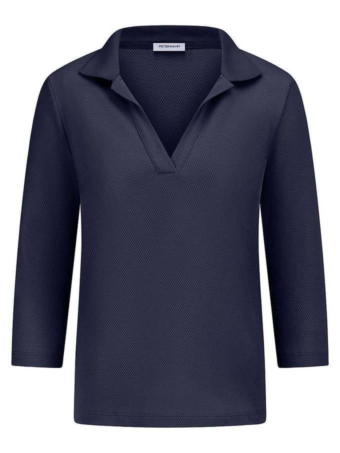 Poloshirt 3/4-mouwen Van Peter Hahn blauw