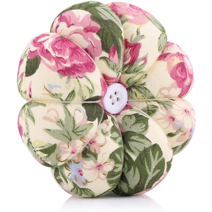1 pcs Creative Pumpkin Fabric Sewing Needles Pin Cushion with Elastic Wrist Belt Type 13 beige