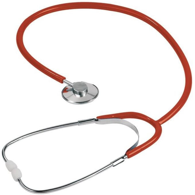 Moses Stethoscoop Expeditie Staal/kunststof 77 Cm Zilver/rood