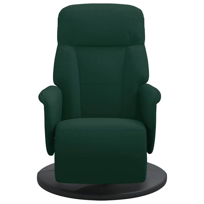 vidaXL - Verstelbare - fauteuil - met - voetensteun - fluweel - donkergroen