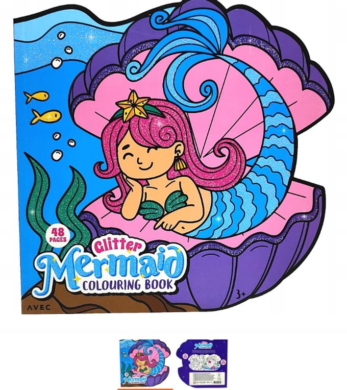 Kleurboek Zeemeermin 48 pagina zeemeermin 24 met glitter