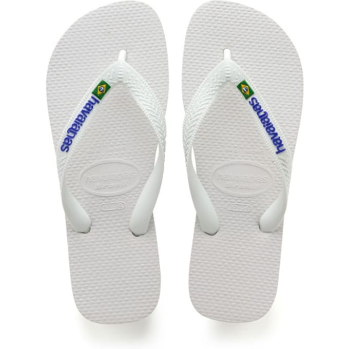 Havaianas Brasil logo Slippers - Wit