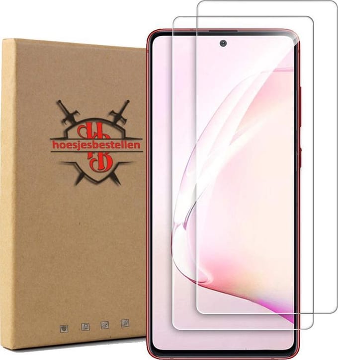 HB Glas Geschikt voor Samsung Galaxy Note 10 Lite Glas - 2X Tempered Glass - Transparant