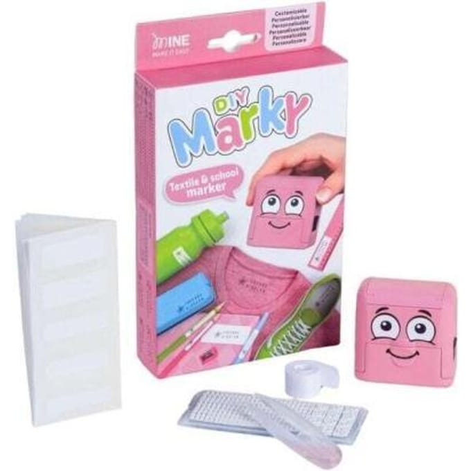COLOP MARKY Textielstempel Set – Pastelroze – Voor Kleding & Spullen