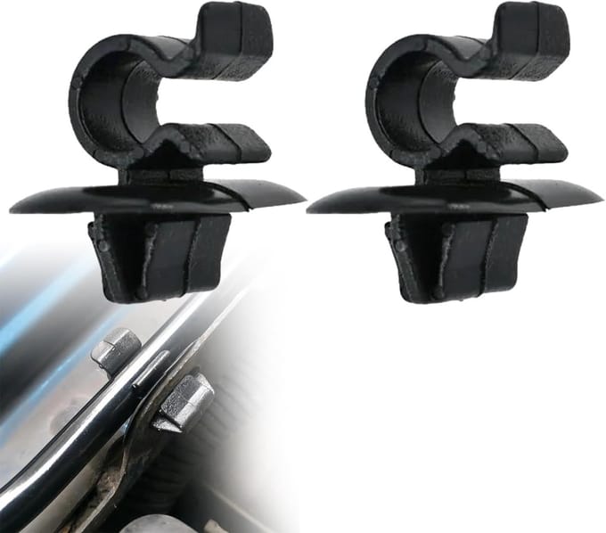 Set van 2 stevige bonnet brackets en ondersteunende klemmen voor optimale stabiliteit en bevestiging