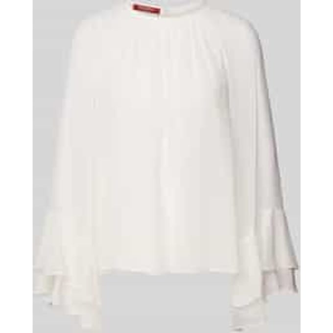 Regular fit zijden blouse met plooien, model 'ZEO'