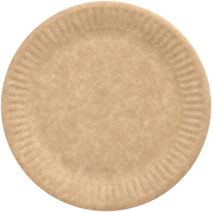 25x 20 Borden karton pure rond Ø 15 cm bruin