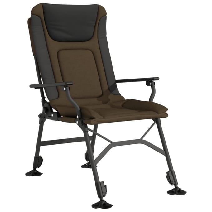 vidaXL - Visstoel - met - armleuning - inklapbaar - taupe