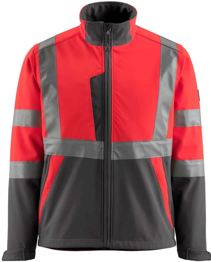 Mascot Safe Light Softshell jas 15902-253 - hi-vis rood/donkerantraciet - S