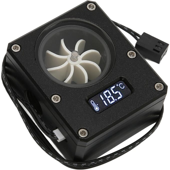 PC Waterkoelingsmeter 12V Kleine 3-pins Interface G1 4 Draad Duurzaam Acryl Roestvrij Computer Flowmeter voor PC zwart