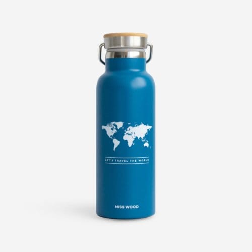 Woody Drinkbus Wereld Blauw - Wit