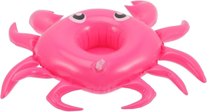 Opblaasbare bekerhouder - 3 stuks, cartoon, PVC, drijvend, voor zwembad