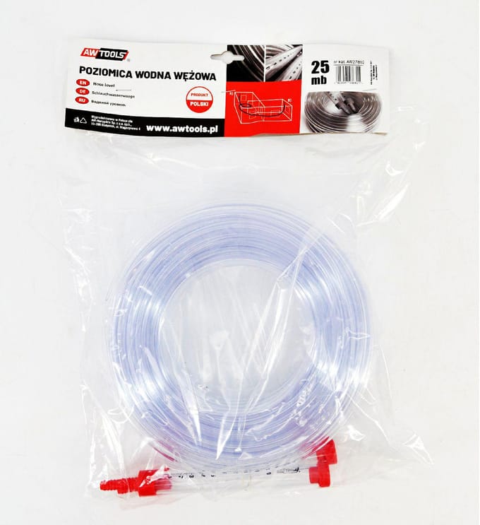 Awtools - Waterpas - Slangwaterpas - 25m - PVC Materiaal