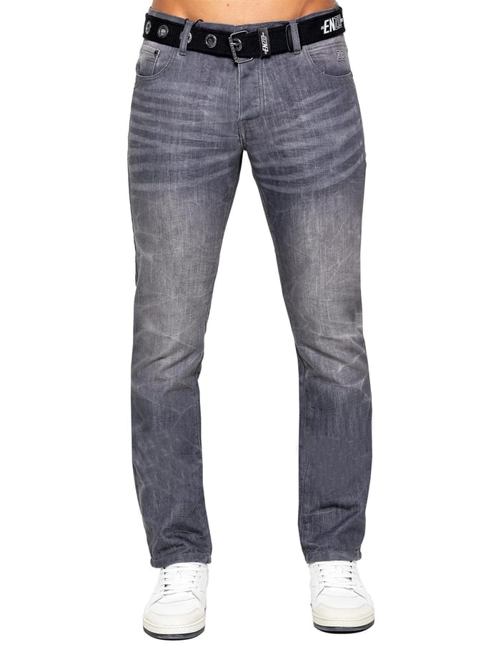 Enzo Denim Rechte Jeans Heren - Grijs
