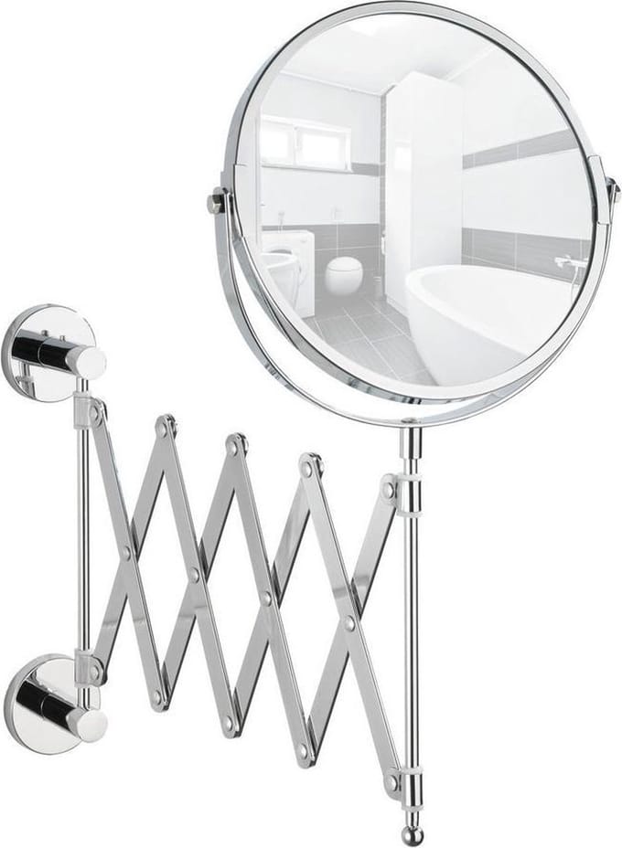 Wenko Badkamerspiegel Power-loc Elegance 17 Cm Rvs Zilver