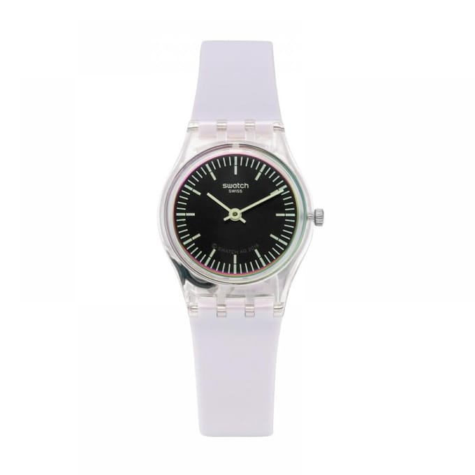 Montre SWatch Lk390 Ultraviolet pour femme en uréthane LK390 black