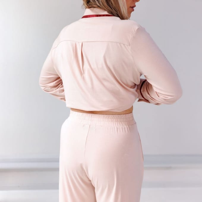 Coco & Cici - TENCEL Pyjama Set Lang Dames Powder Peach - XL