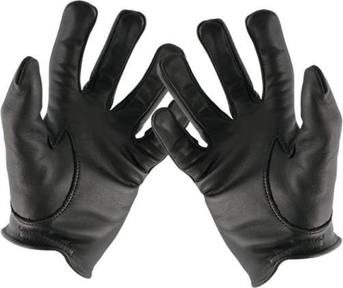 Mister B - Leren Politie Handschoenen - Zwart M