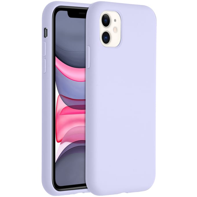 Accezz Hoesje - Geschikt voor Apple iPhone 11 - Liquid Silicone Backcover - Paars