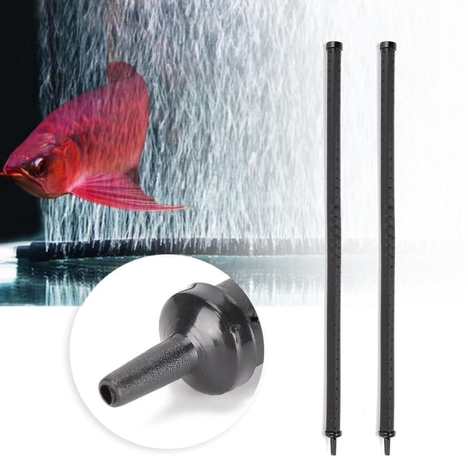 2 stuks Aquarium Vissentanks Landschapsinrichting Zuurstof Beluchting Luchtsteen Bubble Diffuser Bar Benodigdheden white